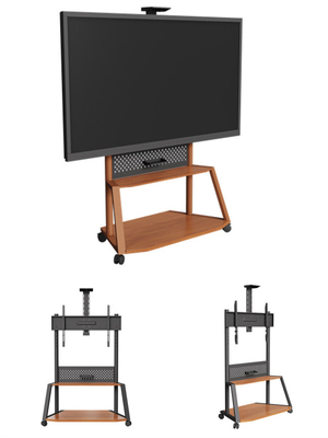 Buy Mobile Vesa Mount Floor Stand Mobile Tv Stand With Shelves VESA 800x400mm online manufacture