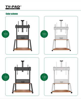 Buy Mobile TV Monitor Floor Stand 75in - 110in Flat Panel Rolling Tv Stand With Mount online manufacture
