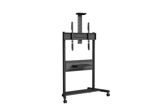 Buy Black TV Mobile Cart Heavy Duty To 200Lbs Small Tv Cart With Wheels Smooth Rolling Casters online manufacture