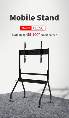 Mini Potable Wheel Trolley Carts Bracket Tv Mobile Tv Cart On Wheels For LED LCD Screen Display