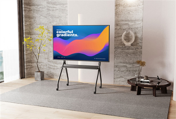 100kg Vesa Mounting Movable Tv Mount Stand 400x400mm Mobile Tv Stand With Wheels W1150xD700xH1650mm