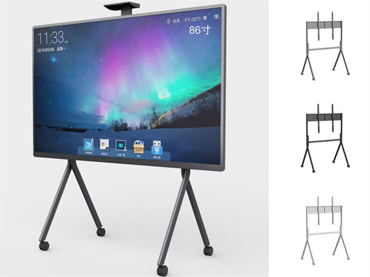 Adjustable Height LED Flat Screen Cart Mobile Tv Mount For 65