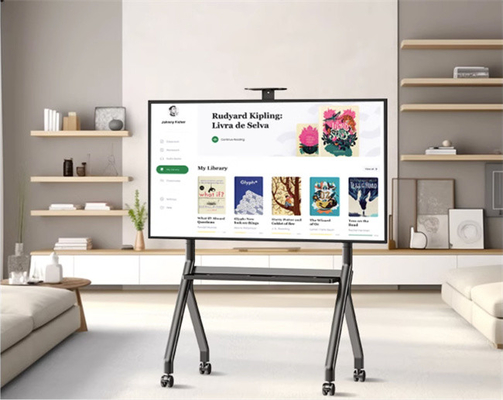 Black TV Floor Stand 600 X 400 Flat Screen Cart Fits Flat Panel TV Up To 143Lbs