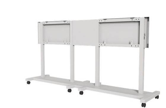 75 Inch TV Trolley Stand Dual Screen Heavy Duty Tv Floor Stand 573Lbs