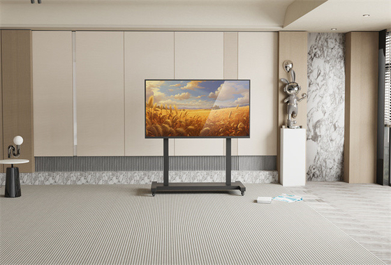 Dual Screen Mobile TV Stand 65 Inch To 86 Inches TVs LED LCD TV Trolley Stand With Wheels