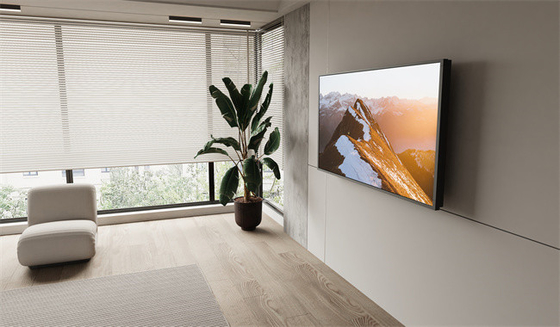 Adjustable Viewing Angles TV Wall Mount RoHS Floating Tv Shelf 85 Inch