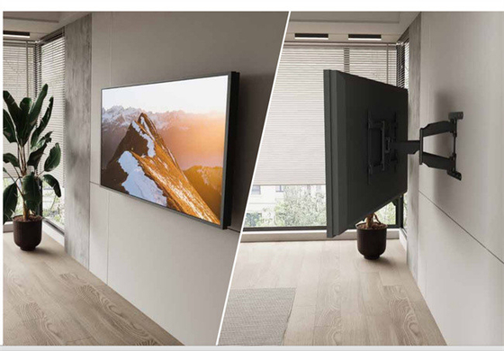 Versatile Solutions Black Wall Mounted TV Unit Wall Mount Tv Stand