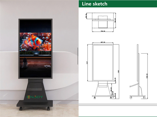 Heavy Duty Advertising Stand Floor Standing Poster LED Screen For Dynamic Displays